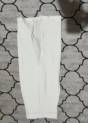 Beyaz Yırtmaçlı Uzun Kadın Etek - Görsel 3