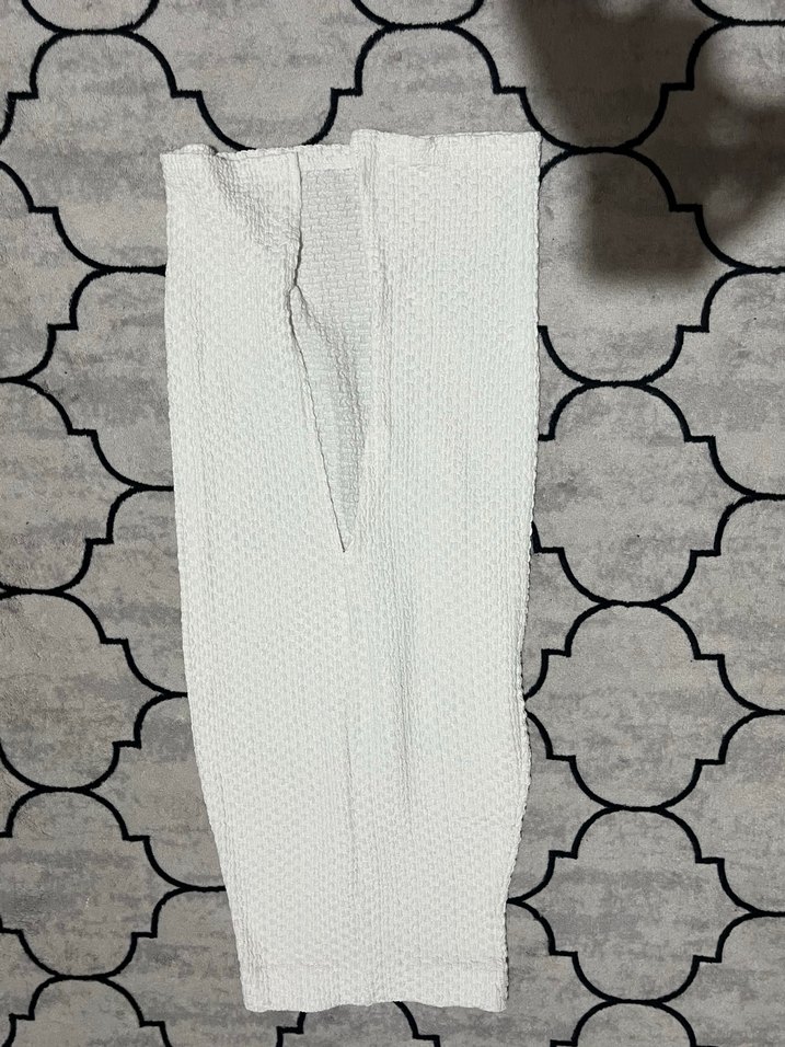 Beyaz Yırtmaçlı Uzun Kadın Etek - Görsel 3