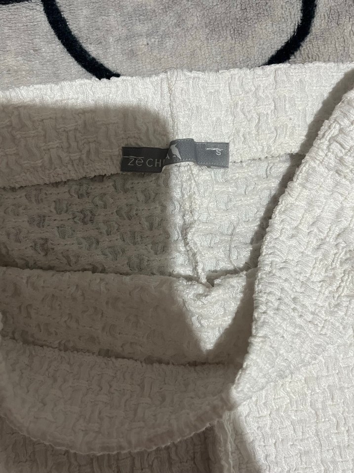 Beyaz Yırtmaçlı Uzun Kadın Etek - Görsel 2