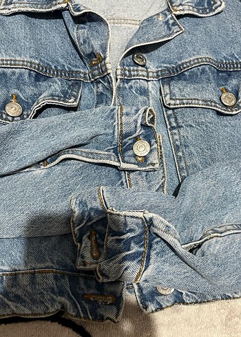 Milla Düğmeli Kadın Mavi Jean Ceket - Görsel 5