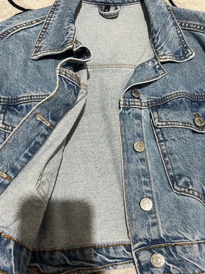 Milla Düğmeli Kadın Mavi Jean Ceket - Görsel 4
