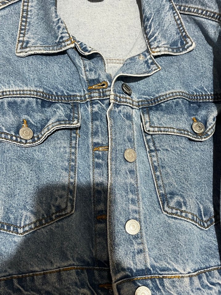 Milla Düğmeli Kadın Mavi Jean Ceket - Görsel 2