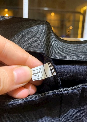 44 Beden Siyah Kadın Spor Kumaş Pantolon