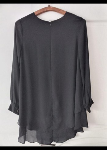 Trendyol & Milla Siyah Uzun Kollu Midi Tunik