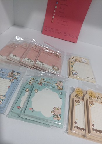 Pastel Renkli Sevimli Yapışkan Not Defterleri - Görsel 2