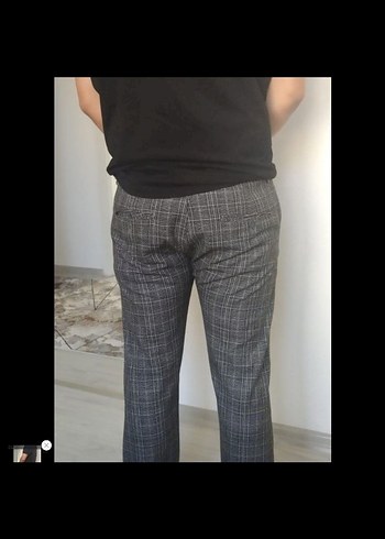 38 Beden gri Renk erkek Gri Düğmeli Midi Kumaş Pantolon zara
