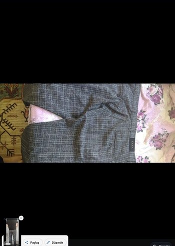 38 Beden erkek Gri Düğmeli Midi Kumaş Pantolon zara