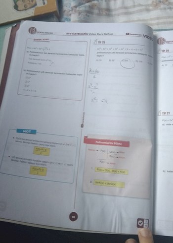 2022 Benim Hocam AYT Matematik Video Ders Defteri