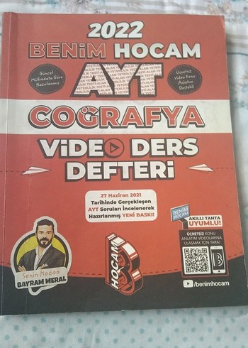 2022 Benim Hocam AYT Coğrafya Video Ders Defteri