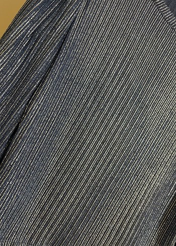 Mavi Kadın ince parlak  Uzun Kollu Kazak - Görsel 2