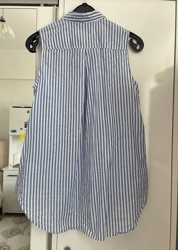 H&M mavi çizgili gömlek - Görsel 2