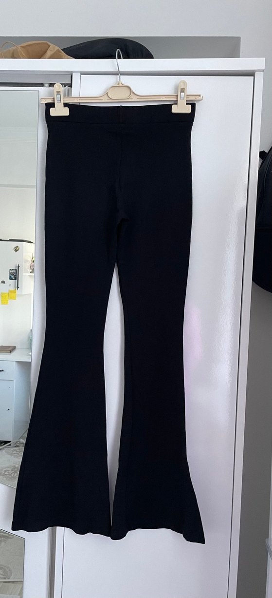 İspanyol Paça tayt siyah - Görsel 2