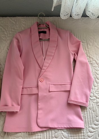 36 Beden Pembe Kadın Blazer Ceket