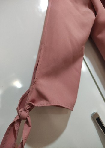 36 Beden Düğmeli Pembe Midi Blazer