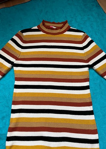 Renkli Bohem Triko Kazak - Görsel 3