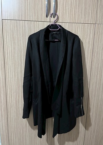 Siyah Süet Midi Kadın Ceket - Görsel 3