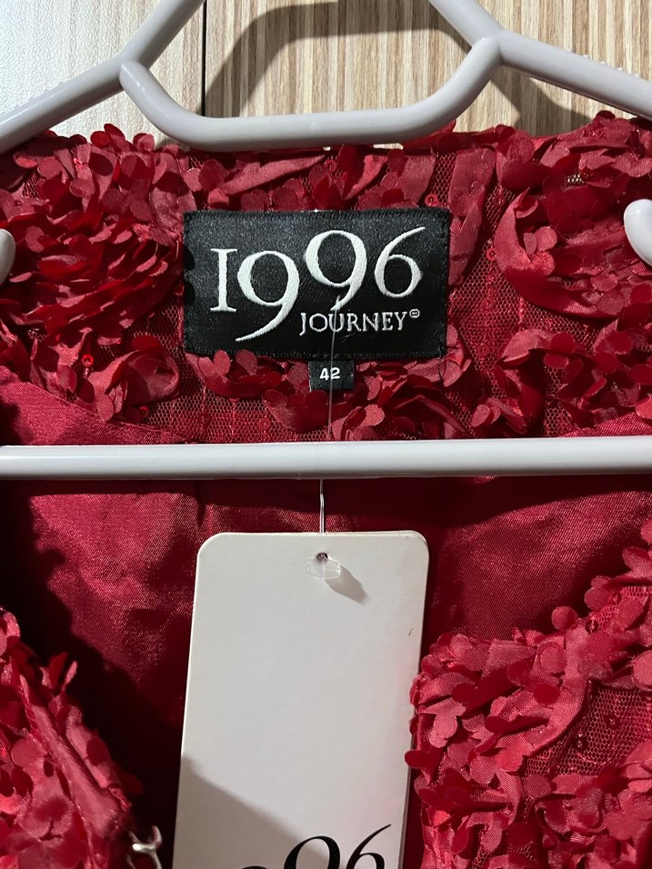 Kısa Kırmızı Kadın Yün Ceket - Görsel 2