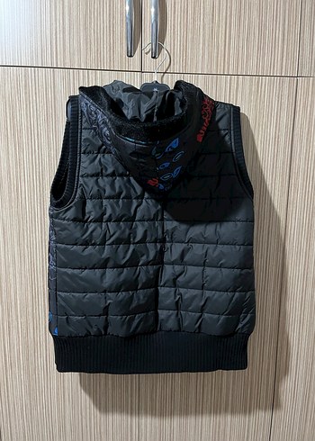 Desenli Siyah Kısa Kadın Yelek - Görsel 2