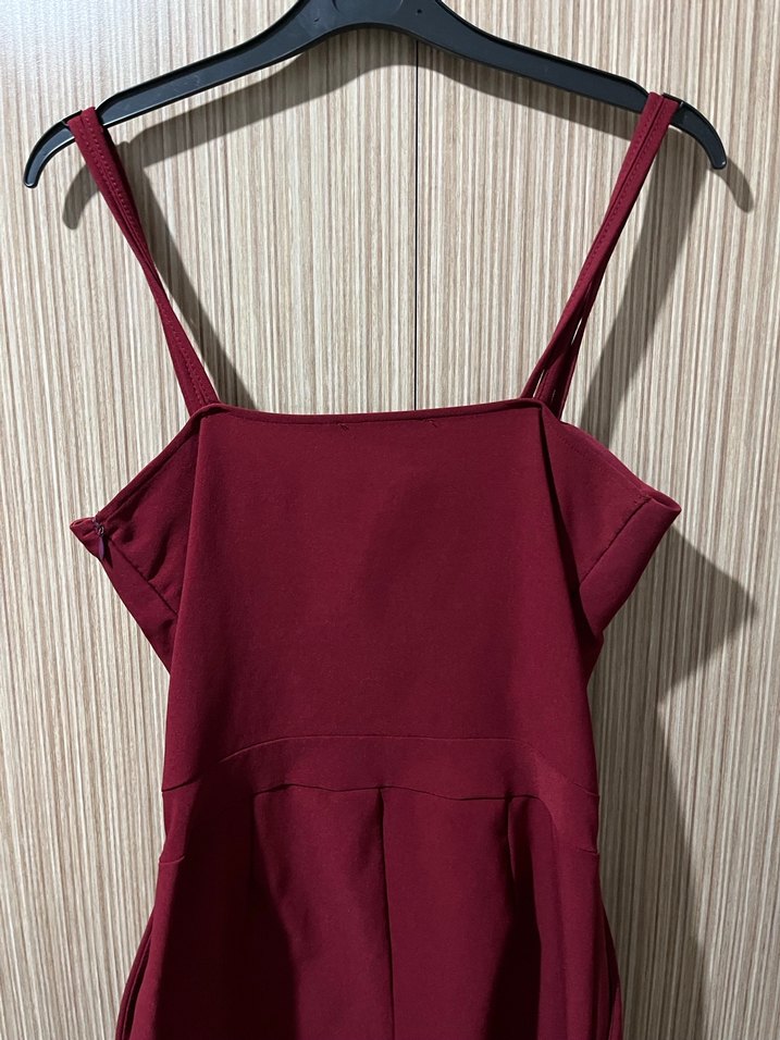 Bordo Mini Kadın Tulum - Görsel 4