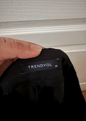 Kemer Detaylı Siyah Kumaş Kadın Pantolon - Görsel 4