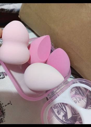 Pastel Pembe Makyaj Süngeri Seti - Görsel 2