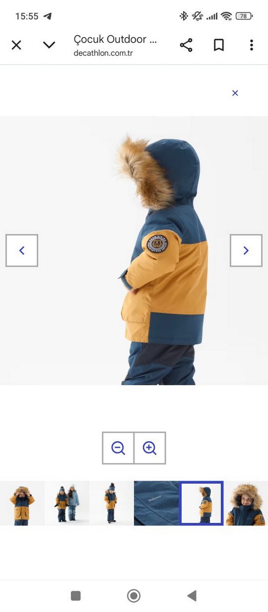 Kahverengi Kürklü Erkek Çocuk Mont - Görsel 2