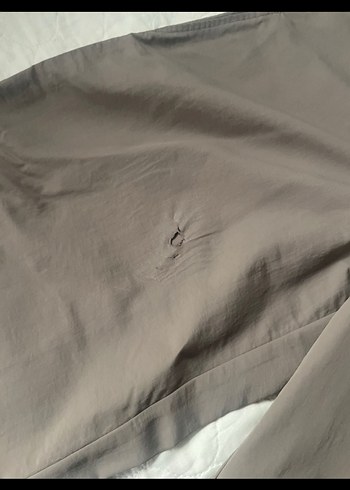 34 Beden Bej Geniş Kesim Keten Midi Pantolon
