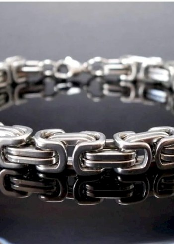 USİNEX ERKEK KRAL GÜMÜŞ ÇELİK BİLEKLİK - Görsel 2