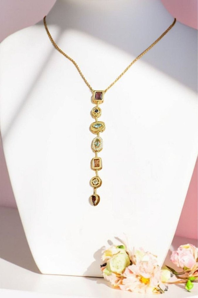 USİNEX 7 ELEMENT ÇELİK GOLD KOLYE - Görsel 3