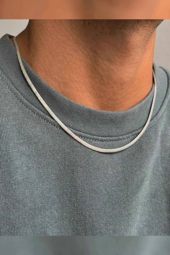 Usinex İtalyan Gümüş Çelik Kolye ve Bileklik Set - Görsel 4