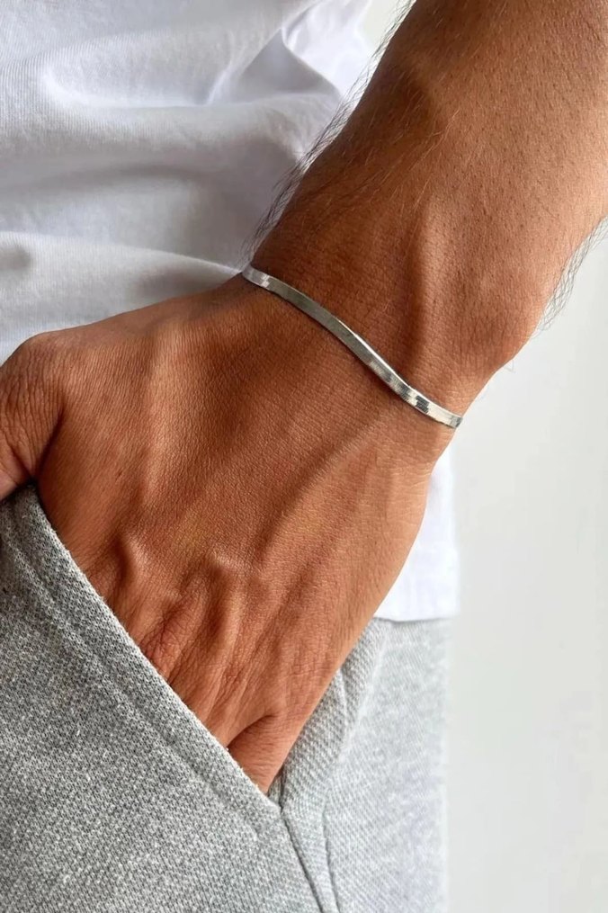 Usinex İtalyan Gümüş Çelik Kolye ve Bileklik Set - Görsel 3