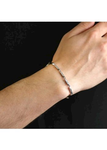 Hybrid Usinex Gümüş Çelik Kolye ve Bileklik Set - Görsel 5