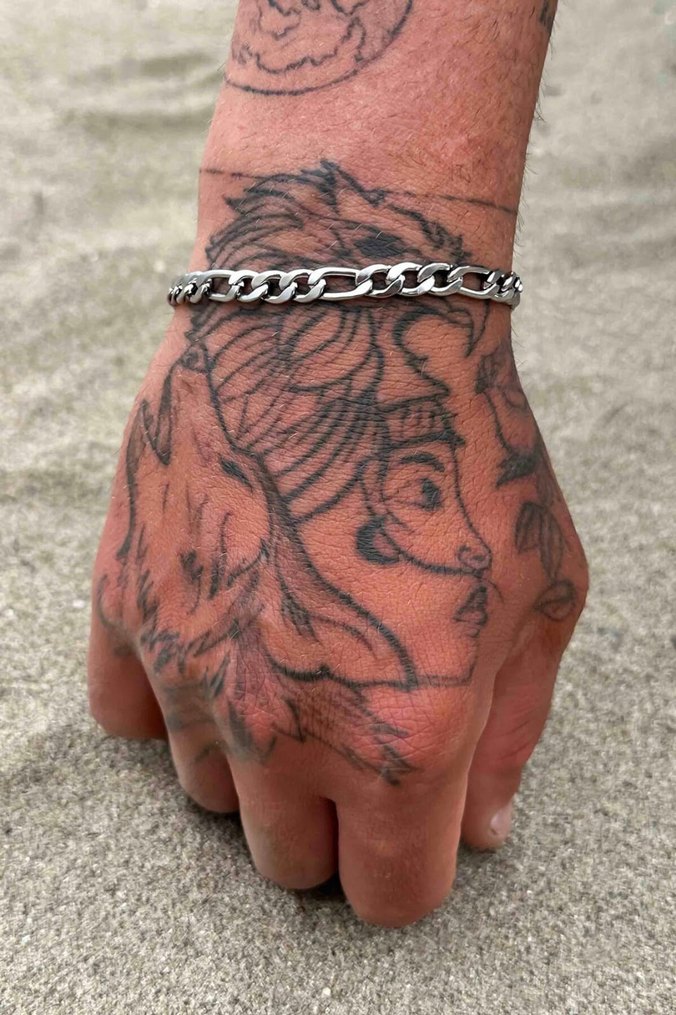 3'lü Urban Paslanmaz Gümüş Çelik Bileklik - Görsel 5