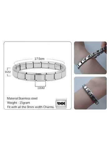 USİNEX CHRAM GÜMÜŞ ÇELİK BİLEKLİK - Görsel 4