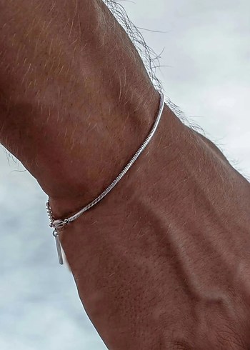 Usienx İnce İtalyan Gümüş Çelik Kolye ve Bileklik - Görsel 4