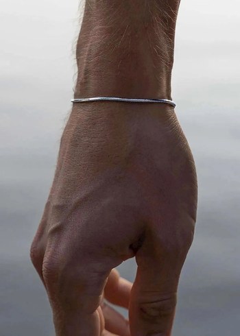 Usienx İnce İtalyan Gümüş Çelik Kolye ve Bileklik - Görsel 3