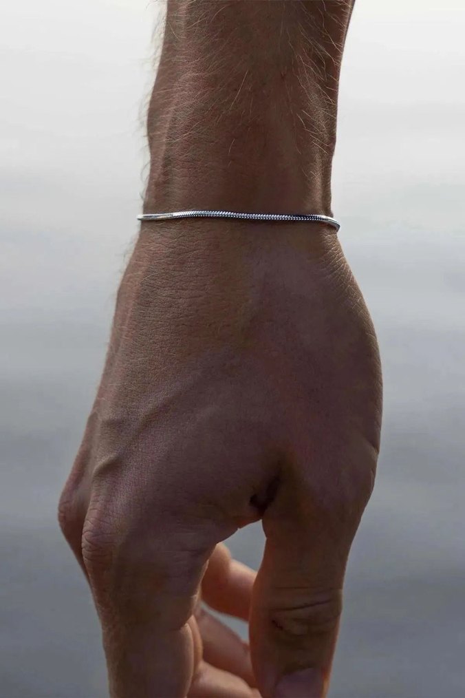 Usienx İnce İtalyan Gümüş Çelik Kolye ve Bileklik - Görsel 3