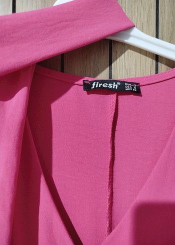 Pembe V Yaka Uzun Kollu - Görsel 4