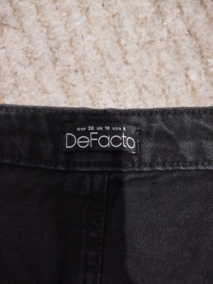 Siyah Fermuarlı Kadın defacto Pantolon - Görsel 2