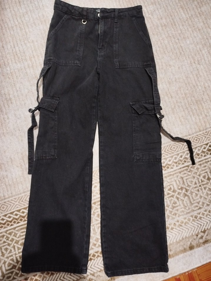 Siyah Fermuarlı Kadın defacto Pantolon - Görsel 3