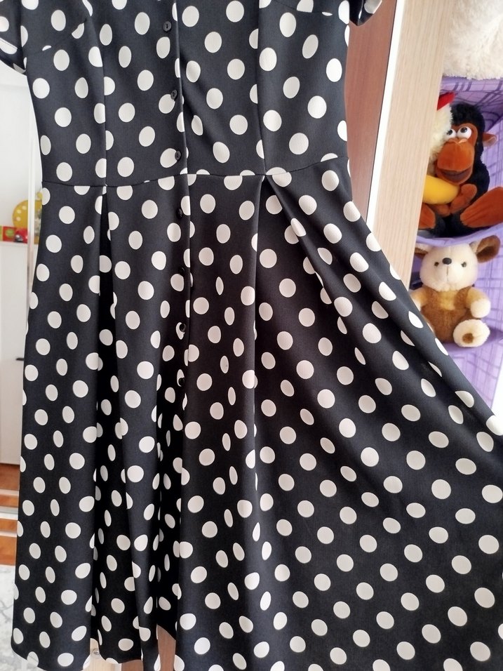 Puantiye Desenli Siyah - Görsel 4