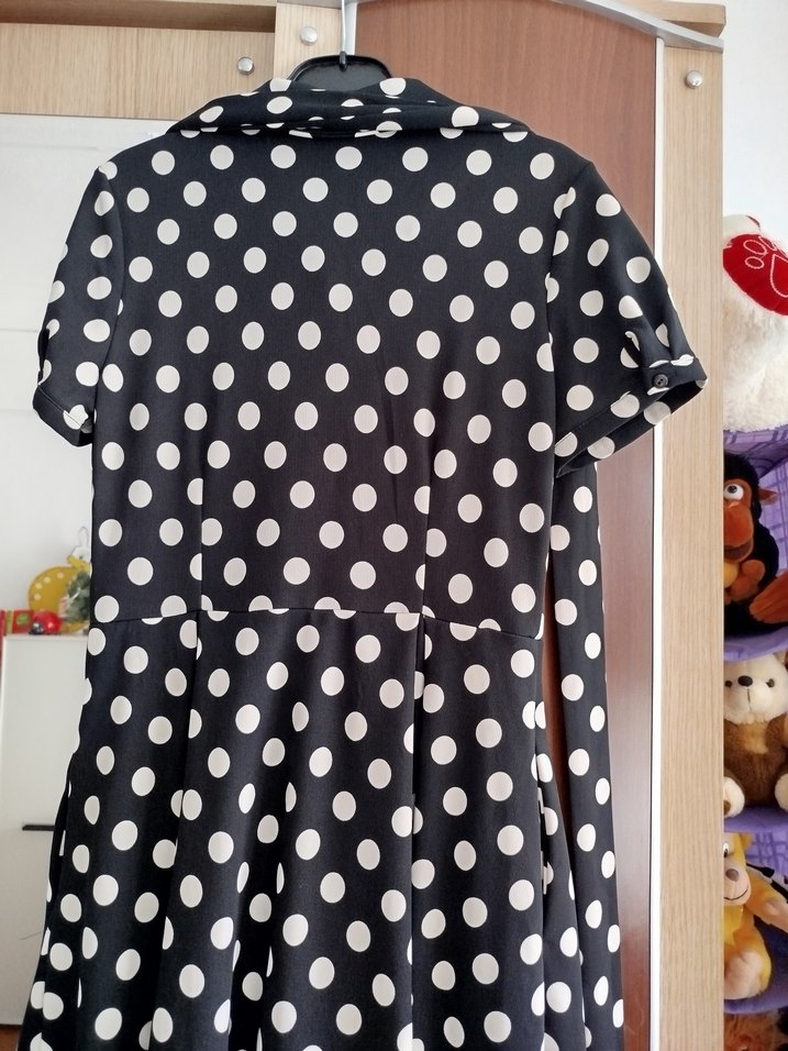 Puantiye Desenli Siyah - Görsel 2