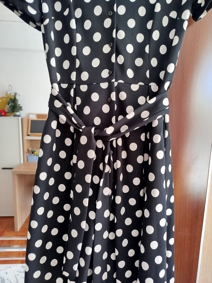 Puantiye Desenli Siyah - Görsel 3