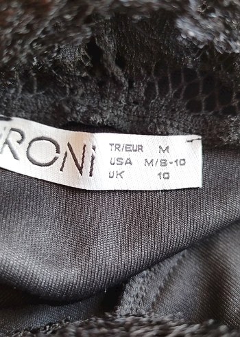 Dantel Detaylı Siyah Midi V Yaka Elbise - Görsel 5