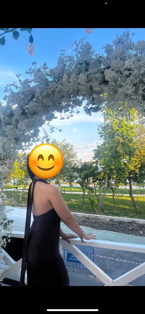 Siyah V Yakalı uzun
 Mezuniyet Elbisesi - Görsel 3