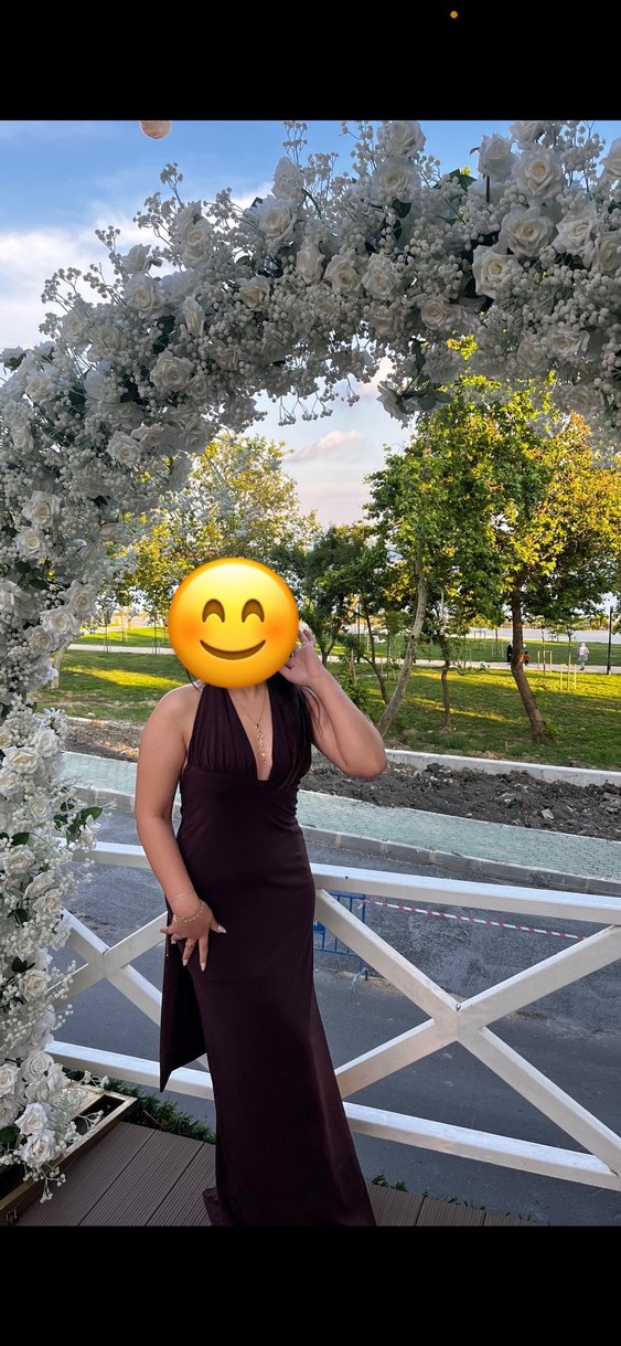 Siyah V Yakalı uzun
 Mezuniyet Elbisesi - Görsel 2