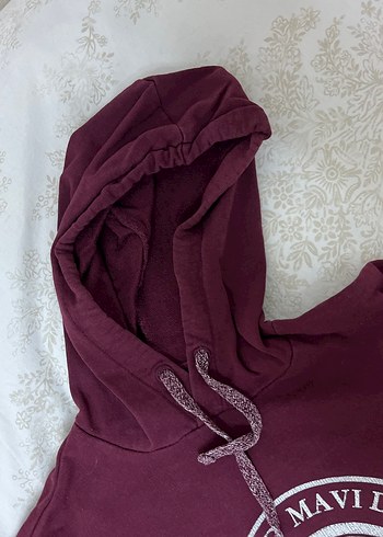 Bordo Zincir Detaylı Kadın Sweatshirt - Görsel 2