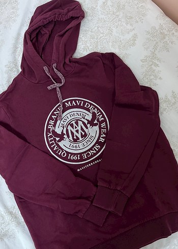 Bordo Zincir Detaylı Kadın Sweatshirt - Görsel 4