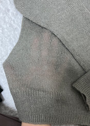 Gri Kadın Triko Kazak - Zara - Görsel 4