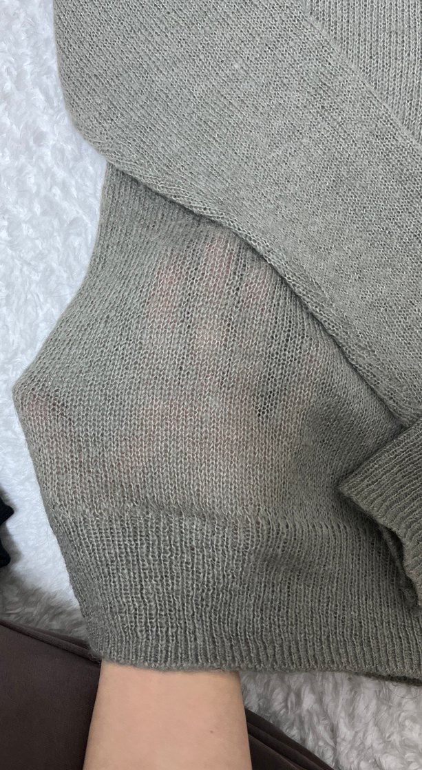 Gri Kadın Triko Kazak - Zara - Görsel 4